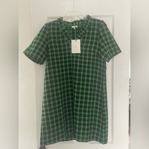 Voy Green Plaid Short Sleeve ladies size medium
